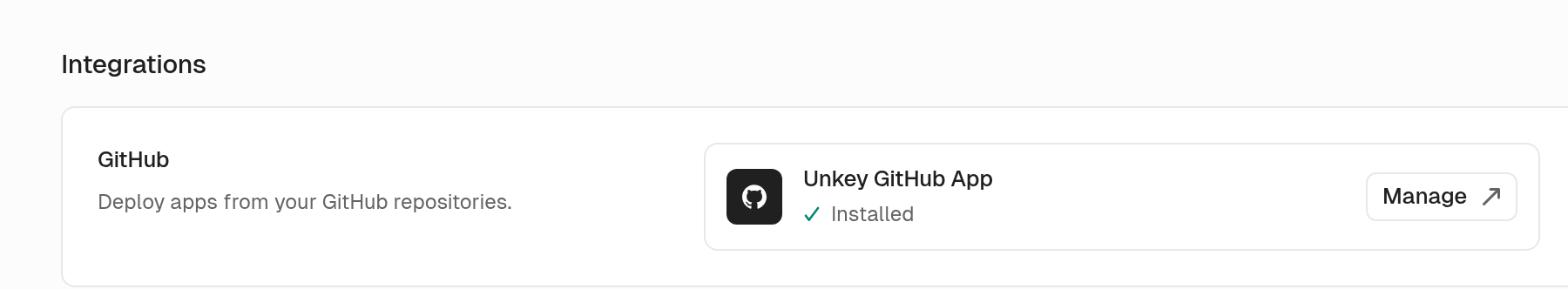 GitHub connection